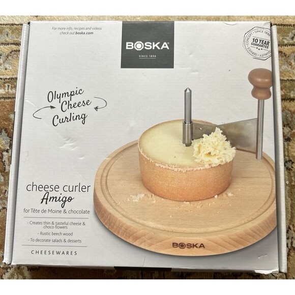 Boska Holland Cheese Curler Rustic Beech Wood New Open Box - Picture 1 of 7